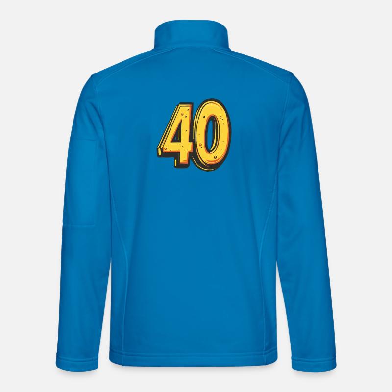 40 Zahl Bunt - Unisex Softshelljacke - Lichtblau