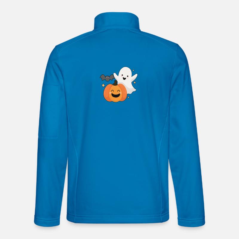Fun ghost, pumpkin and bat - Unisex Softshell Jacket - light blue