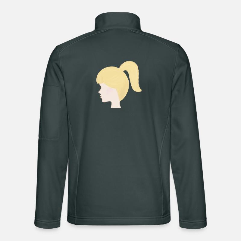 Poupée jouet à queue de cheval blonde Veste en tissu softshell Unisexe
