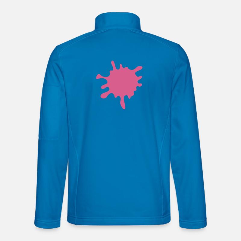 Pink Paint Splash - Unisex softshelljakke - klar blå