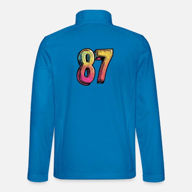 87 Zahl Bunt - Unisex Softshelljacke - Lichtblau