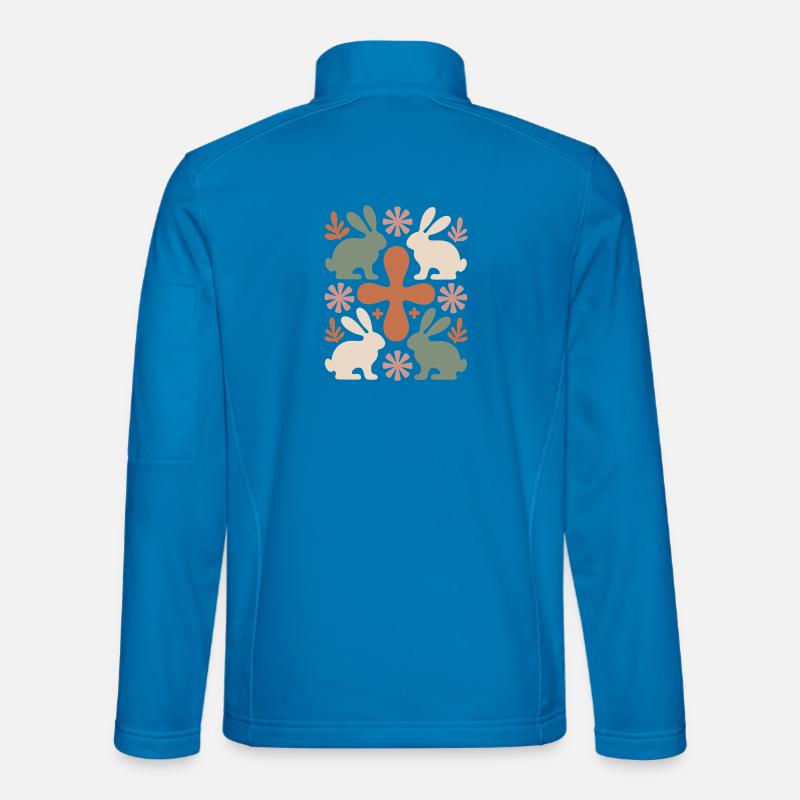 Osterhase Kreuz Muster - Unisex Softshelljacke - Lichtblau