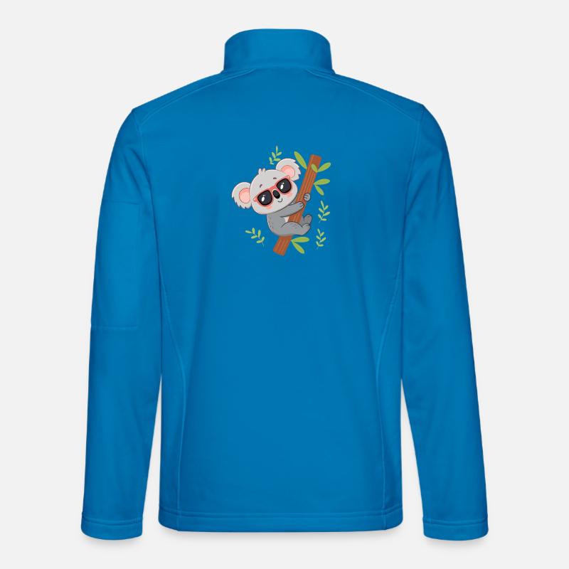 Koala plugged into tropical branch Unisex Softshell Jacket