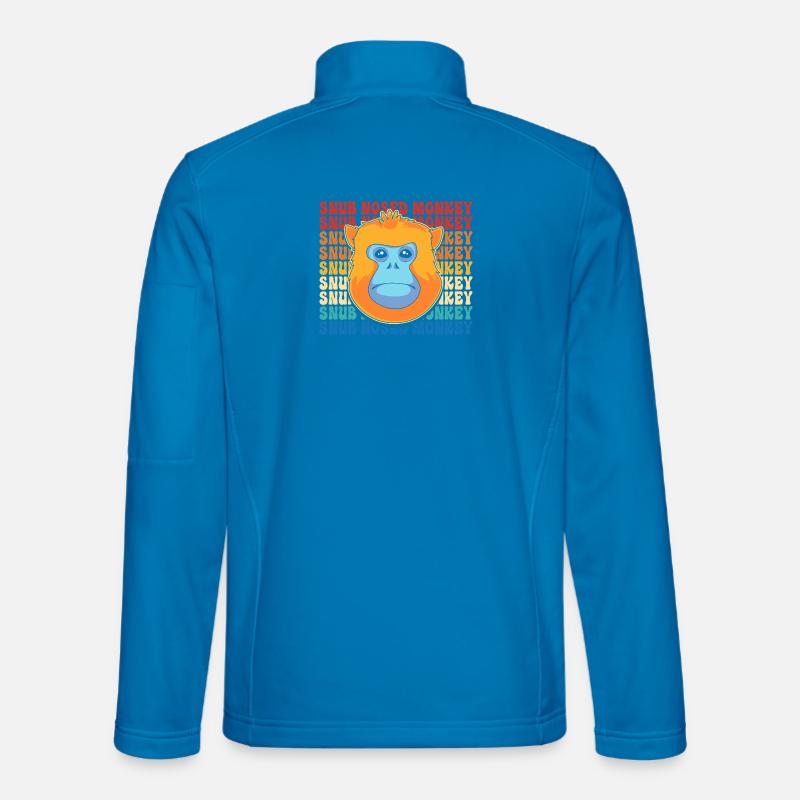 Snub-nosed monkey Monkey Chimpanzee - Unisex Softshell Jacket - light blue