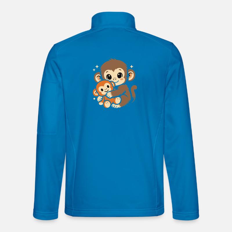 Punch Monkey Affe - Unisex Softshelljacke - Lichtblau