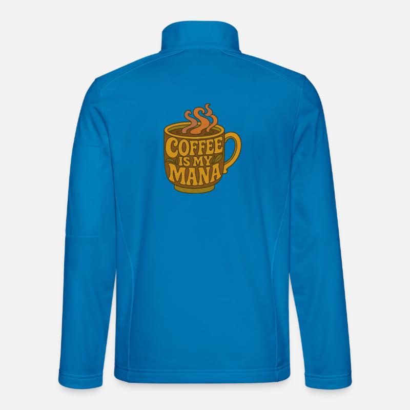 Kaffee ist meine Mana-Tasse - Unisex Softshelljacke - Lichtblau
