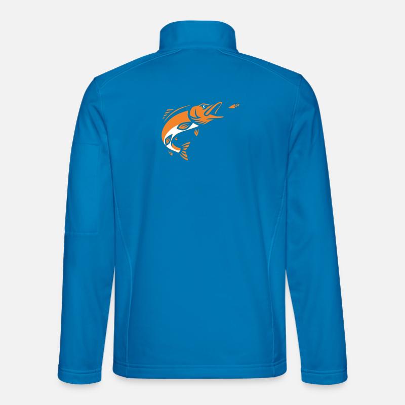 Pike Predator Jump Silhouette - Unisex Softshell Jacket - light blue