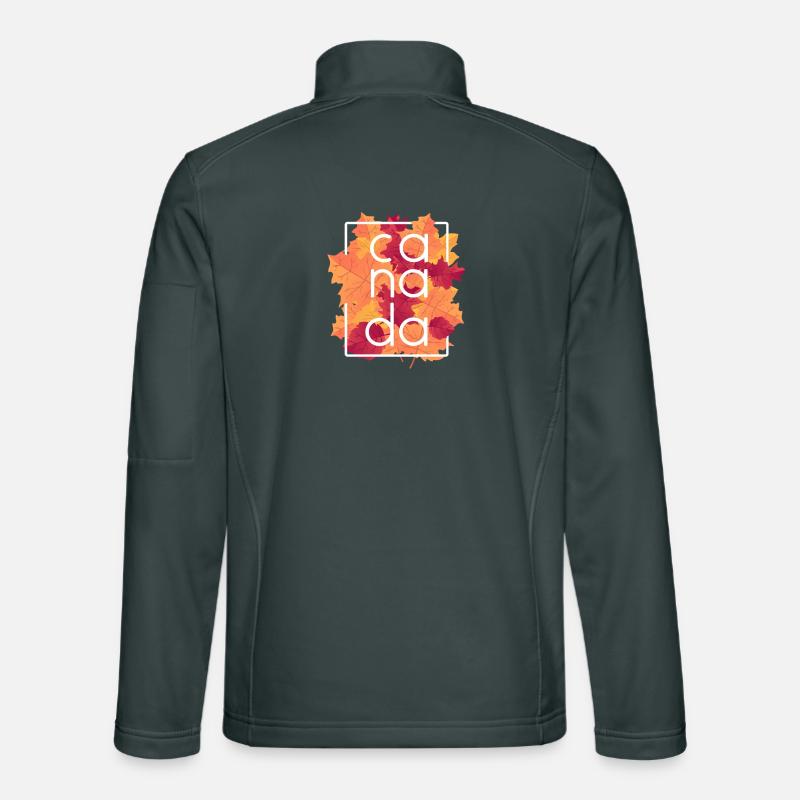 Design des feuilles d’érable d’automne du Canada Veste en tissu softshell Unisexe