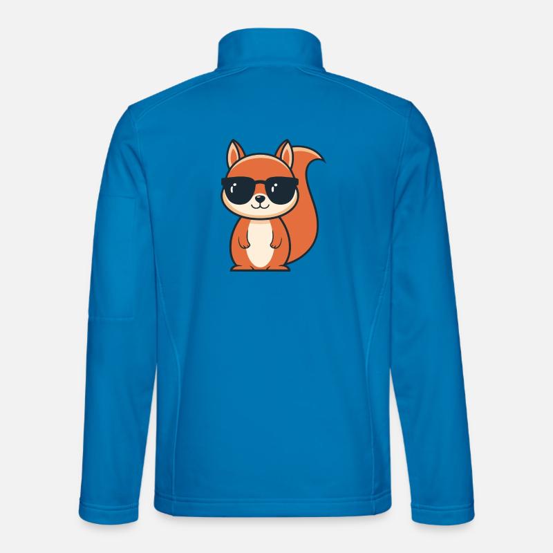 Chic Squirrel Black Glasses Unisex Softshell Jacket