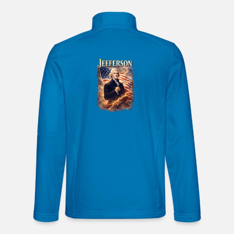 Portrait du drapeau de la tempête de Jefferson Veste en tissu softshell Unisexe