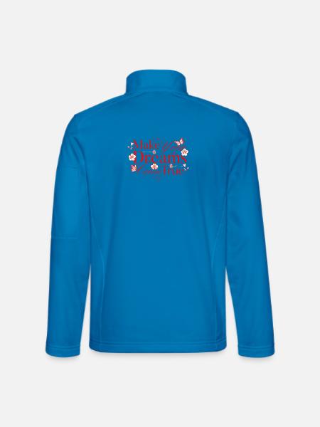 Lassen Sie Ihre Blumenträume wahr werden - Unisex Softshelljacke - Lichtblau - Hinten