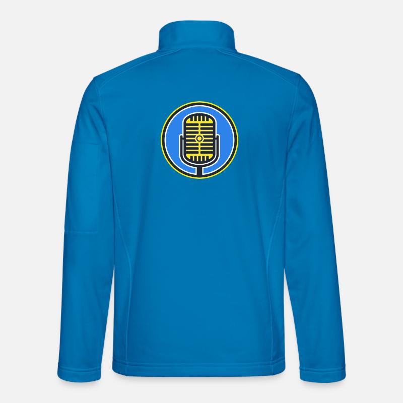 Retro Microphone Badge - Unisex Softshell Jacket - light blue