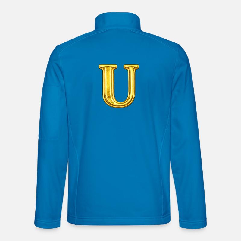 Golden U Monogram - Unisex Softshell Jacket - light blue