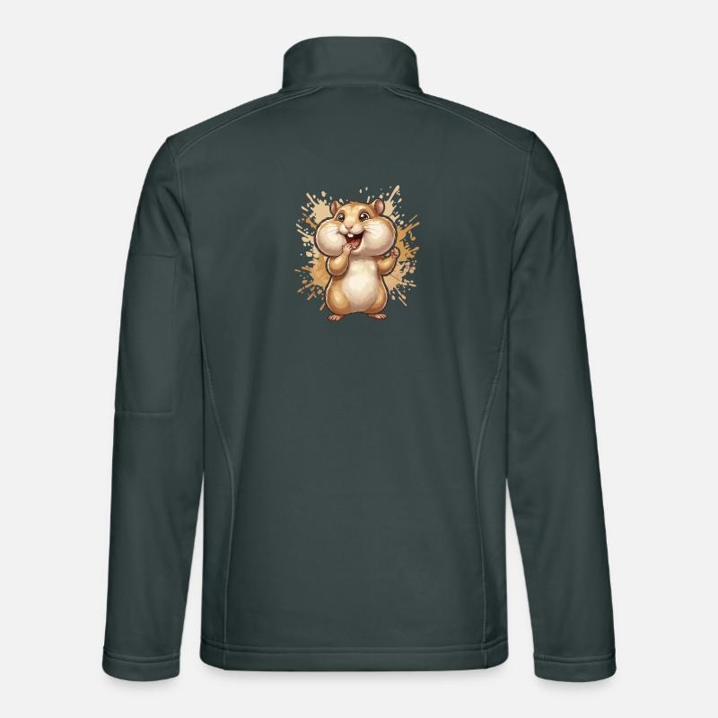 Illustration joyeuse de la splash de hamster Veste en tissu softshell Unisexe