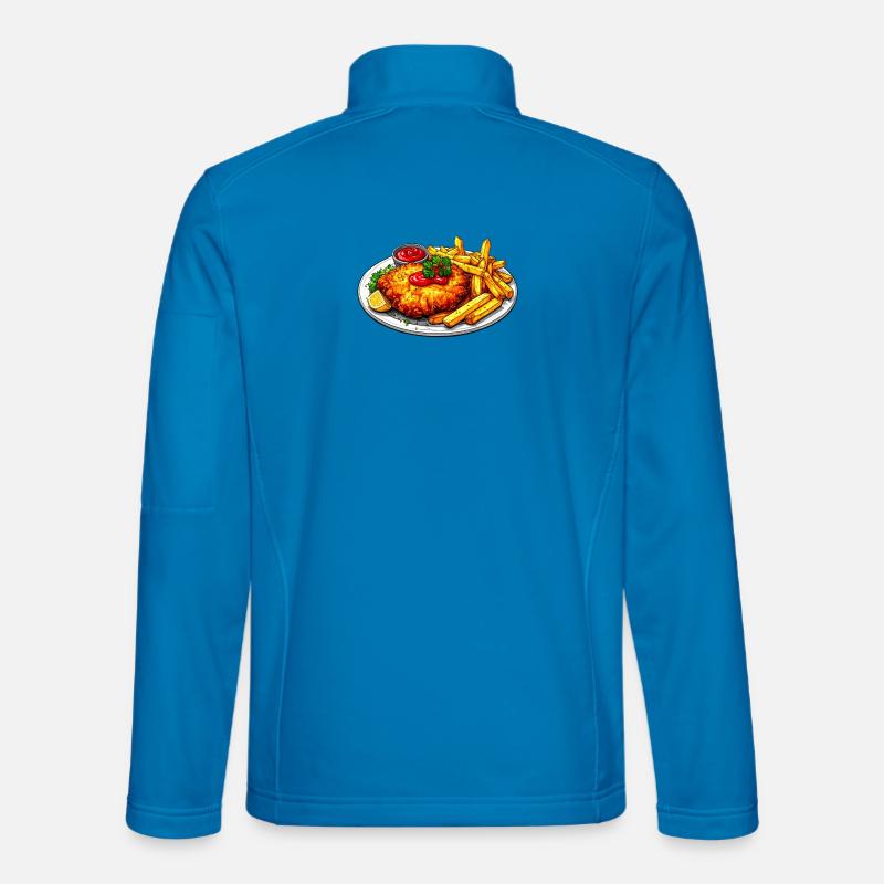 Schnitzel mit Pommes - Unisex Softshelljacke - Lichtblau