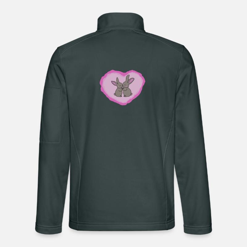 Two Cute Bunnies Unisex Softshell Jacket