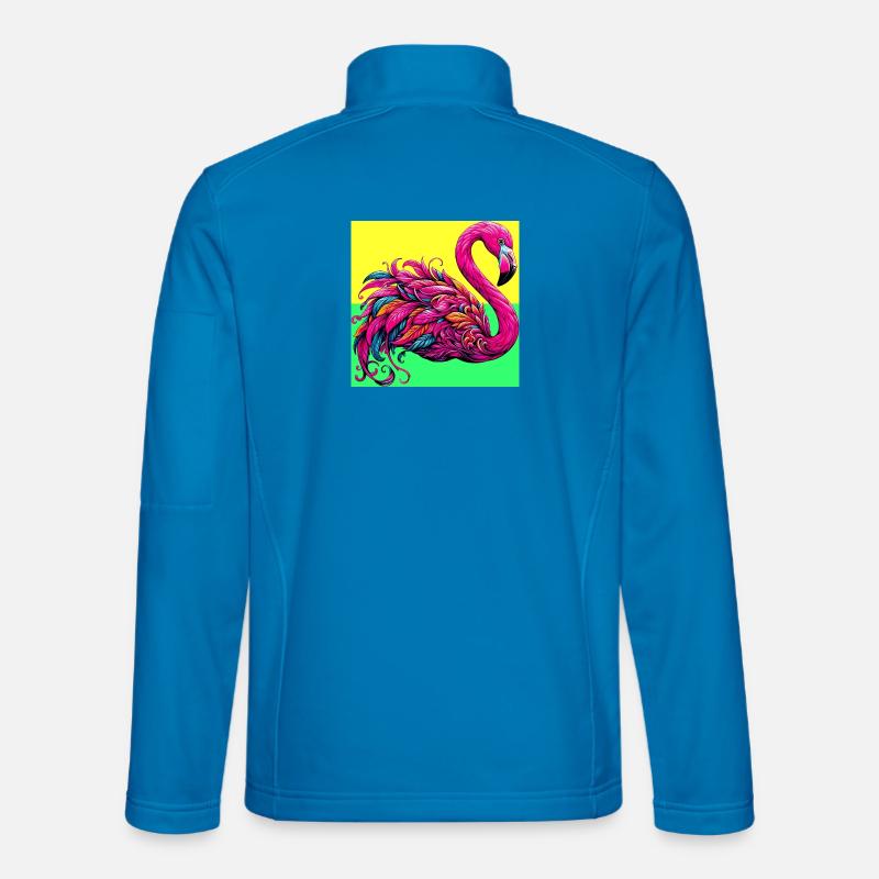 Flamingo - Unisex Softshelljacke - Lichtblau