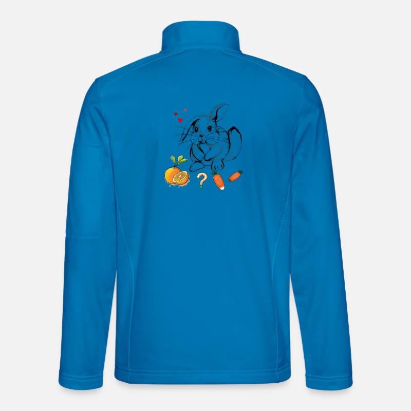 Rabbit with fruit and carrots - Unisex Softshell Jacket - light blue