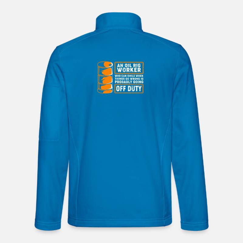 Bohrinsel Ölfeld - Unisex Softshelljacke - Lichtblau