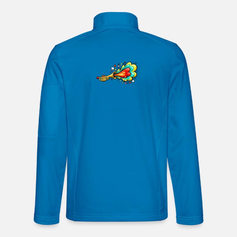 Bunte Trompete Farbexplosion - Unisex Softshelljacke - Lichtblau
