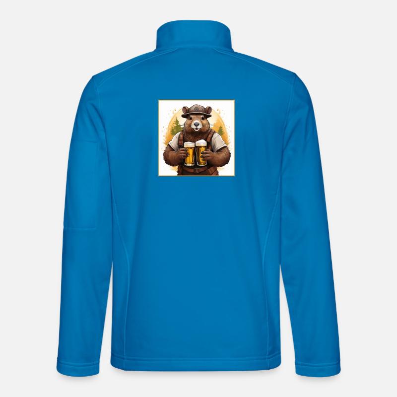 Biber mit Bier - Unisex Softshelljacke - Lichtblau