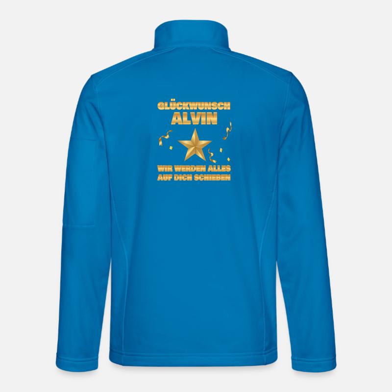 Abschiedsgeschenk Alvin - Unisex Softshelljacke - Lichtblau