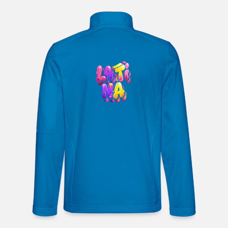 Dégradé de lettrage de graffiti néon Veste en tissu softshell Unisexe
