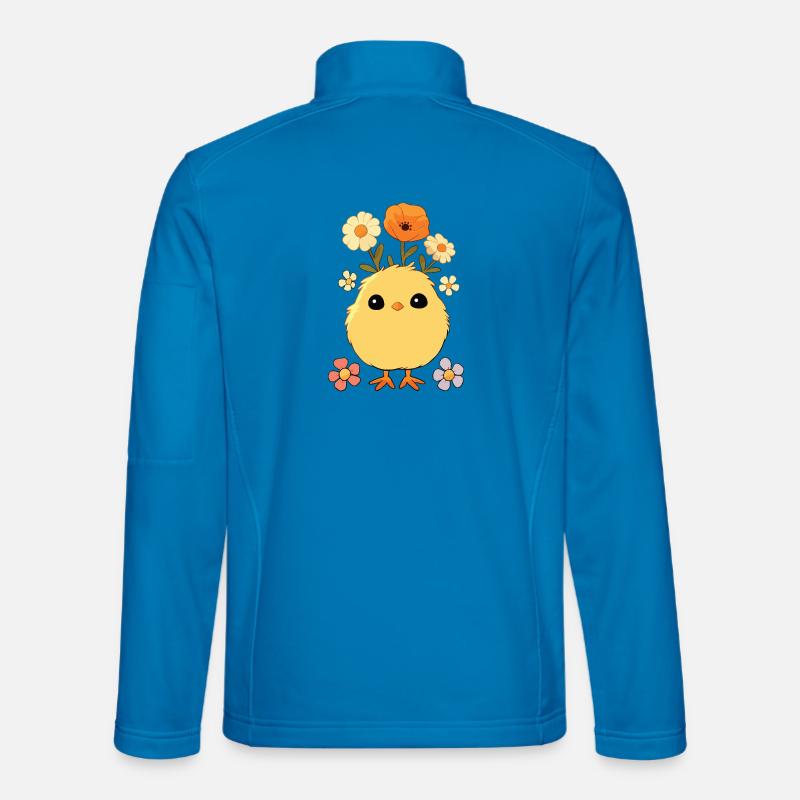 Chick, Spring, Flowers, Summer, Easter, Garden Unisex Softshell Jacket