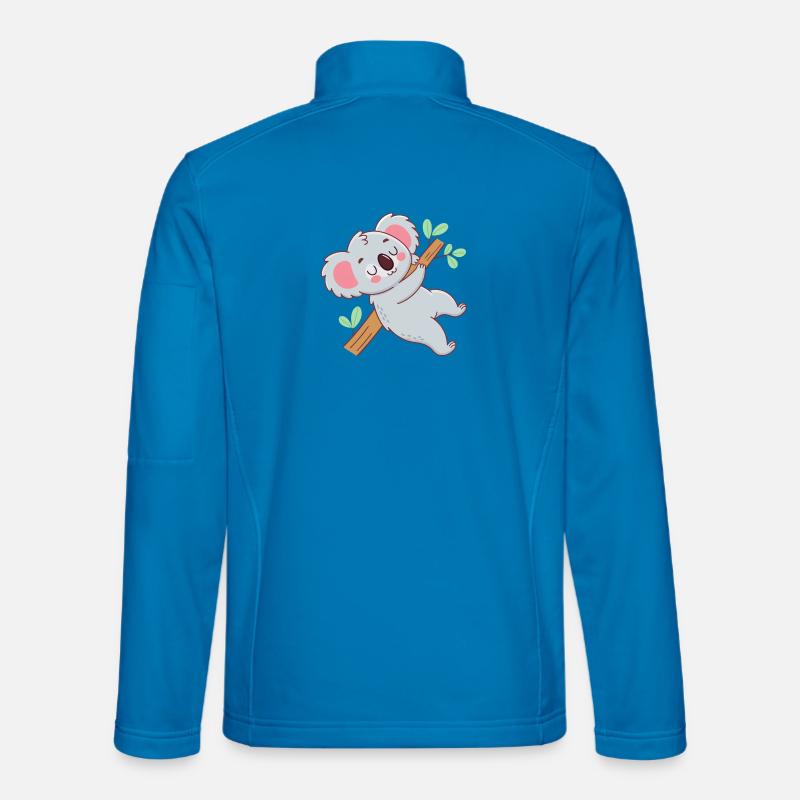 Cuddly koala on branch - Unisex Softshell Jacket - light blue