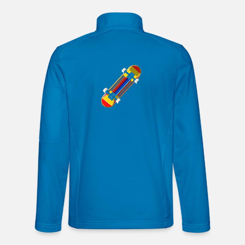 Skateboard Pixel Grafik - Unisex Softshelljacke - Lichtblau