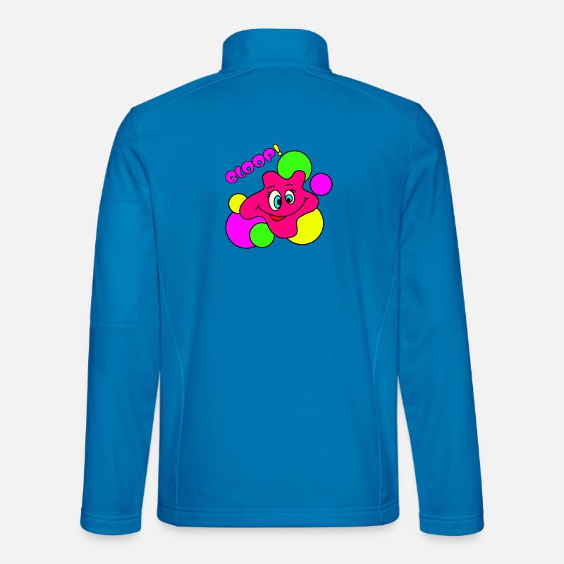 BLOOP! Funny Neon Pop Art Blobs Character Unisex Softshell Jacket