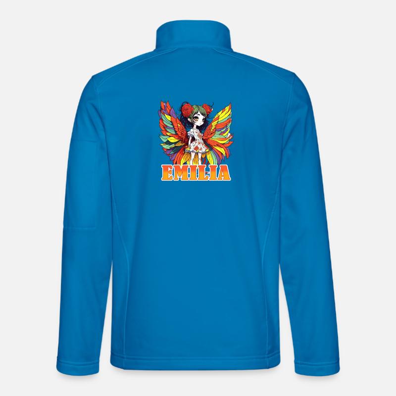 Emilia - Mädchenname - Fee  - Unisex Softshelljacke - Lichtblau