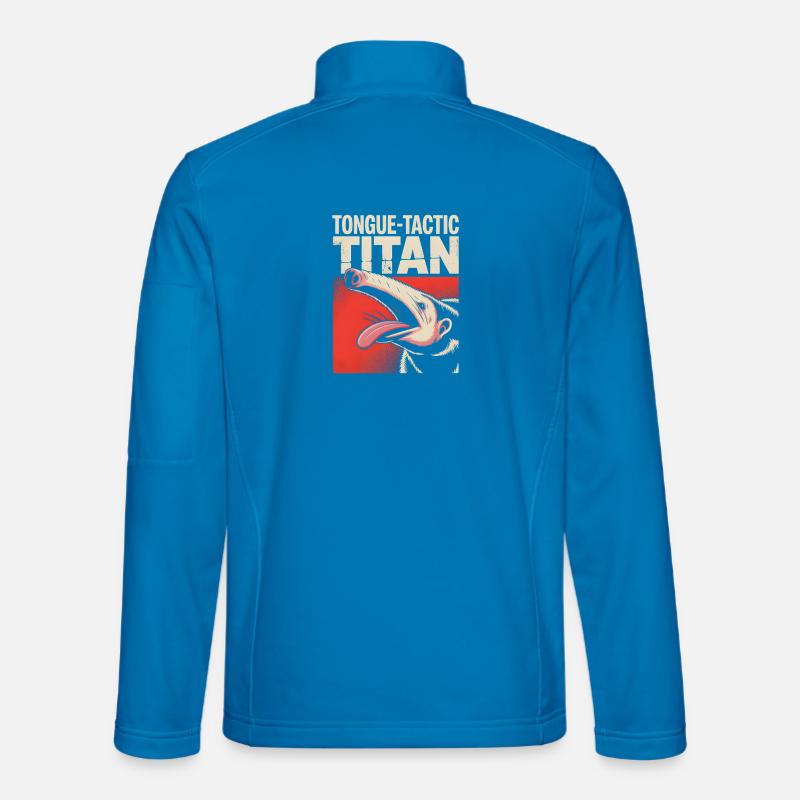 Zungen-Taktiker | Comic Ameisenbär - Unisex Softshelljacke - Lichtblau