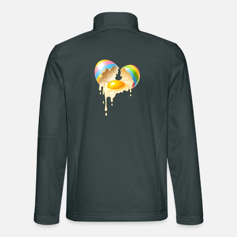 Broken Easter egg with flowing egg yolk Unisex Softshell Jacket