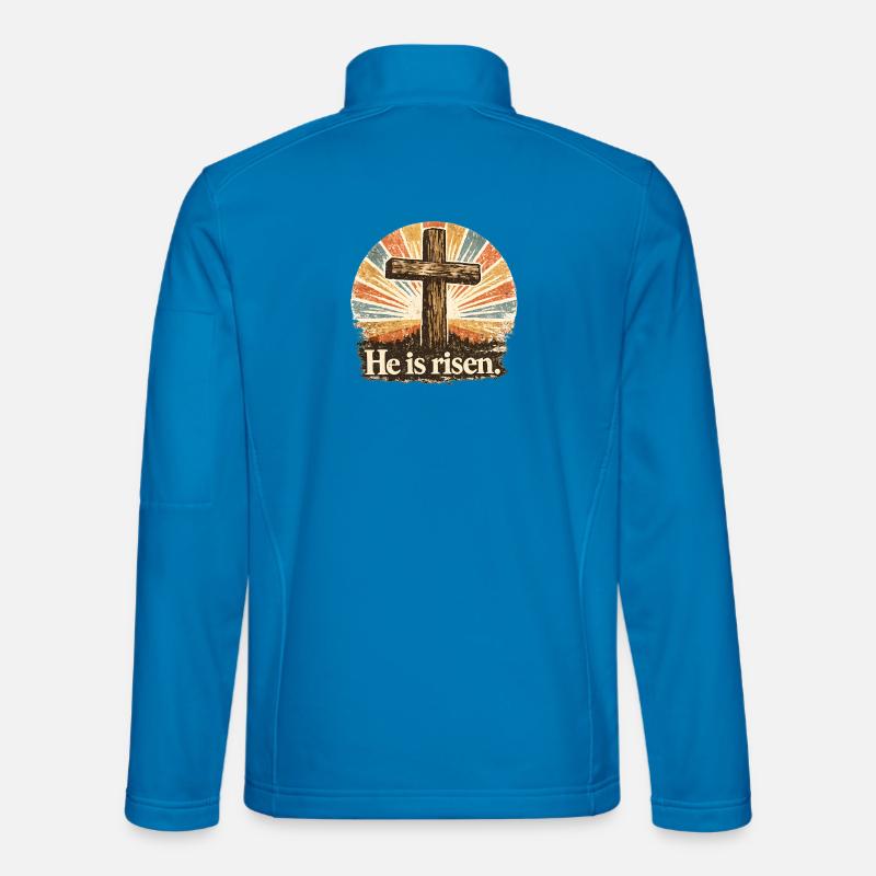 He Is Risen - Unisex Softshelljacke - Lichtblau