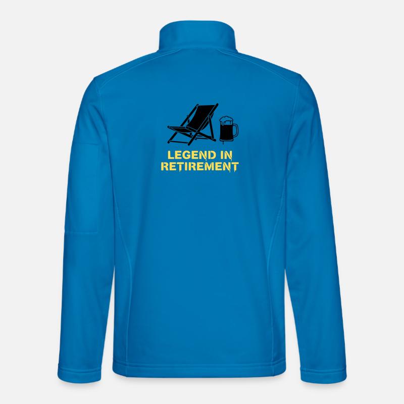 Retired Legend Pension Deck Chair - Unisex Softshell Jacket - light blue