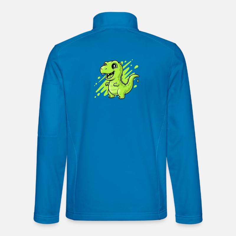 Green Slime Dino Comic - Unisex Softshell Jacket - light blue