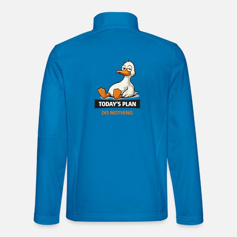 Der heutige Plan: Nichts Ducken - Unisex Softshelljacke - Lichtblau