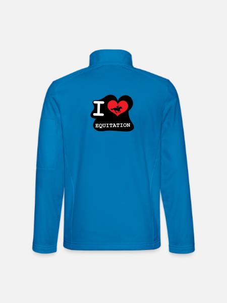 I love horseback riding: the logo of the enthusiasts - Unisex Softshell Jacket - light blue - Back