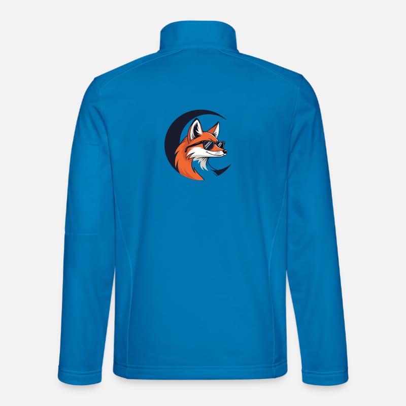Lunar Fox in Sunglasses - Unisex Softshell Jacket - light blue