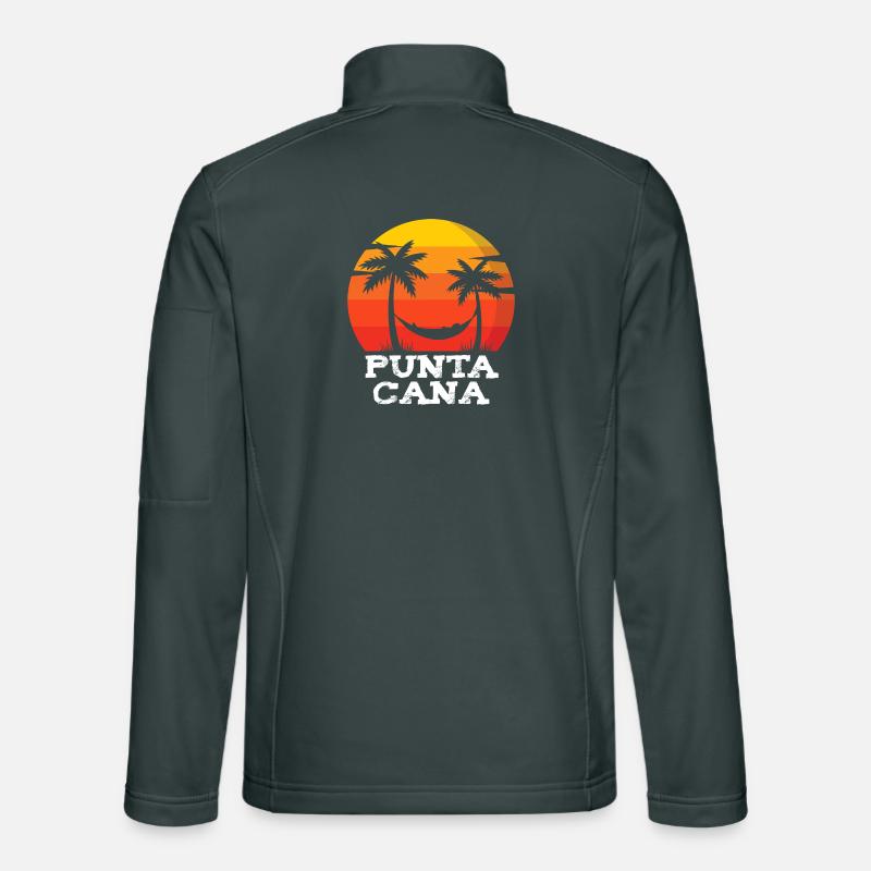 Punta Cana Sunset Palm Trees Souvenir Unisex Softshell Jacket