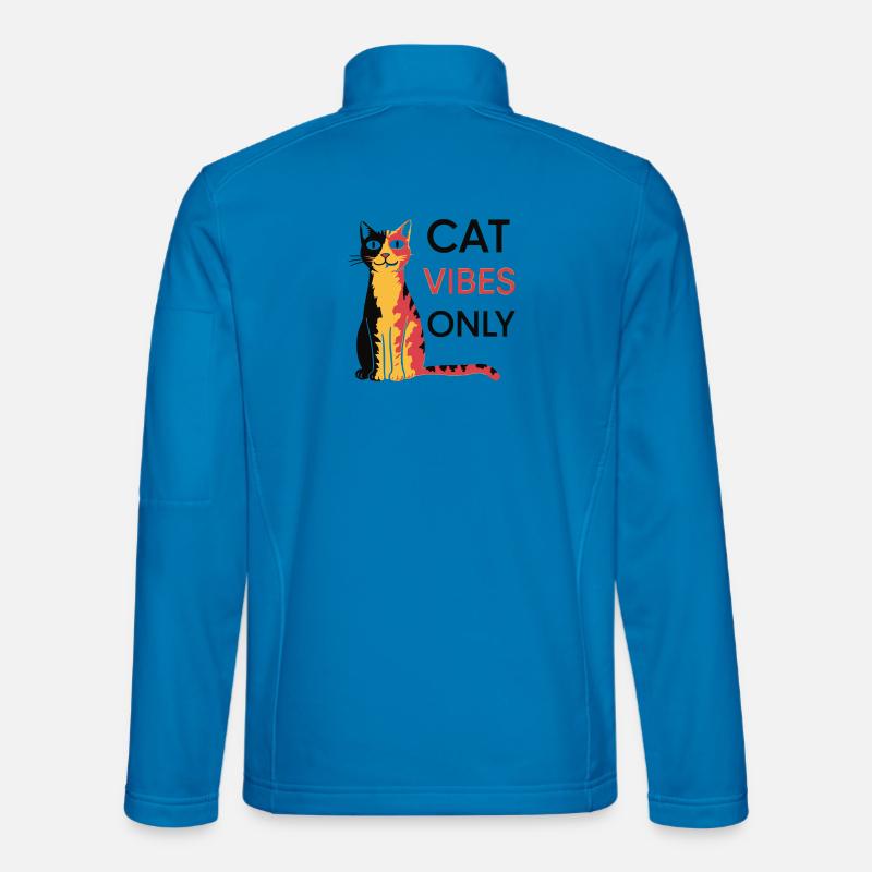 Cats Vibes Only Design - Unisex Softshell Jacket - light blue