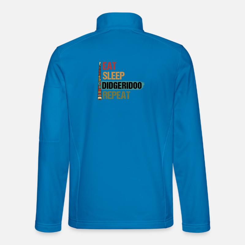 Essen Schlaf Didgeridoo Wiederholen - Unisex Softshelljacke - Lichtblau