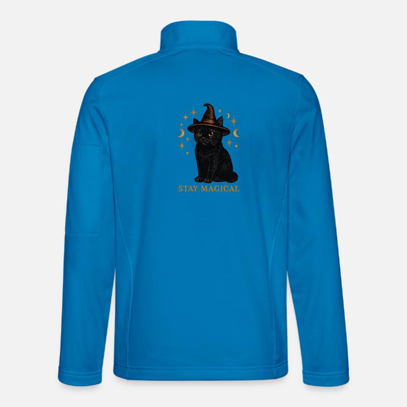 Katzenzauber im Hexenhut - Unisex Softshelljacke - Lichtblau