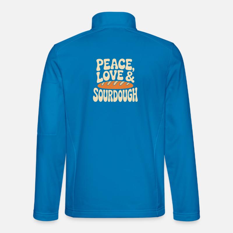 Peace Love & Sourdough - Unisex Softshell Jacket - light blue