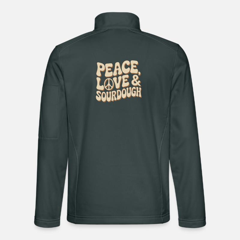 Paix, Amour & Typographie du Levain Veste en tissu softshell Unisexe
