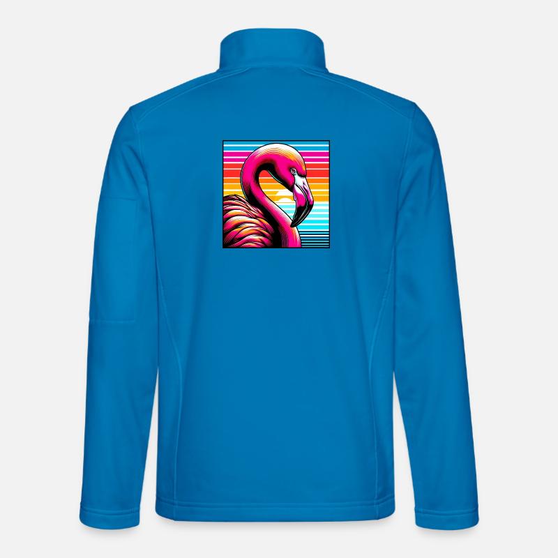 Flamingo - Unisex Softshelljacke - Lichtblau