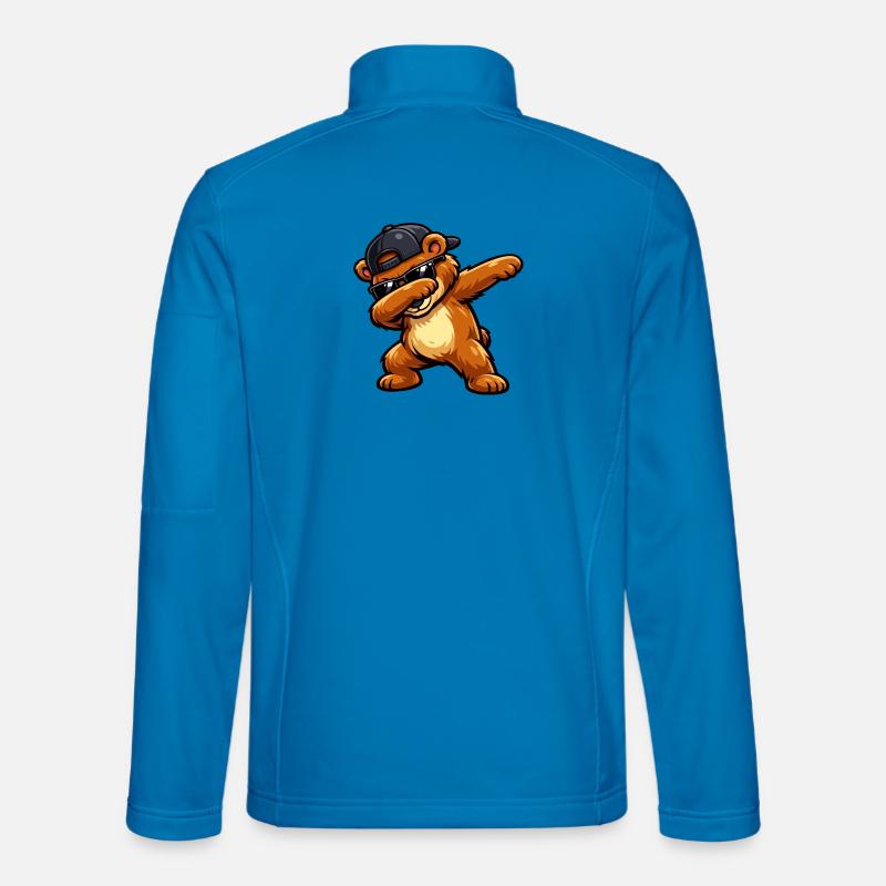 Dabbing Bear - Unisex Softshell Jacket - light blue