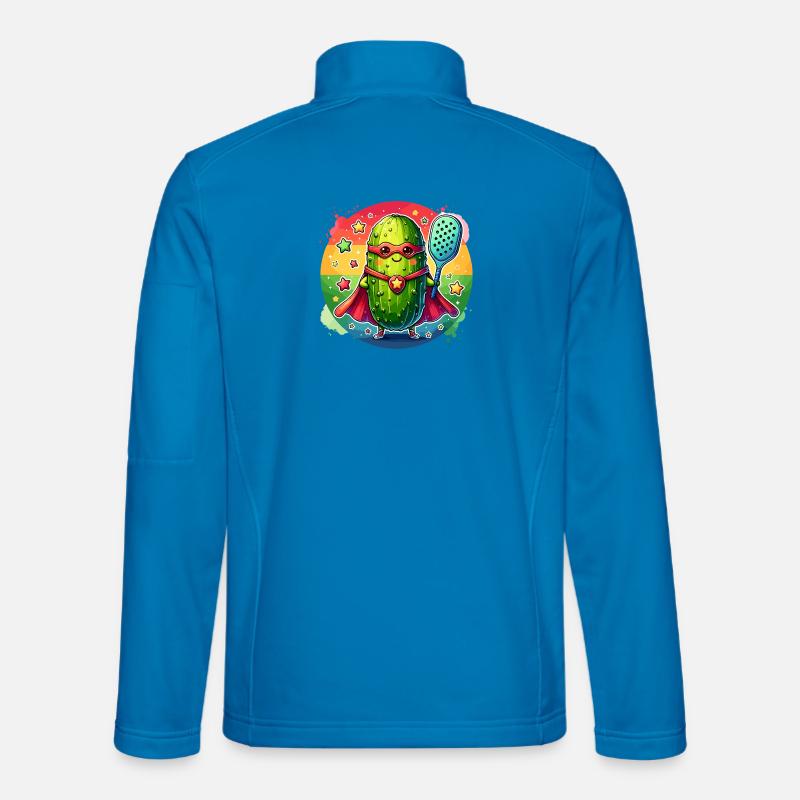 Pickleball Superheld Helden Gurke Paddle - Unisex Softshelljacke - Lichtblau