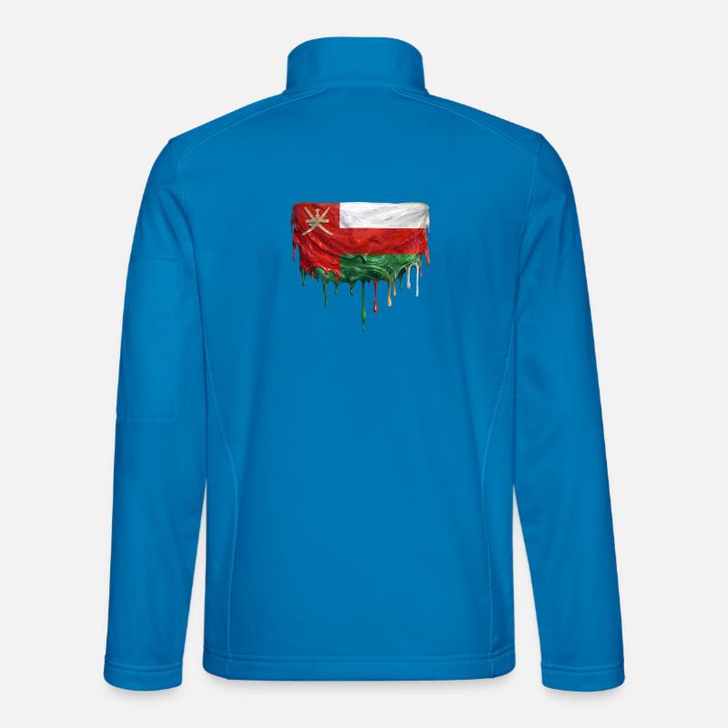 Oman Flag bunte Farbe - Unisex Softshelljacke - Lichtblau